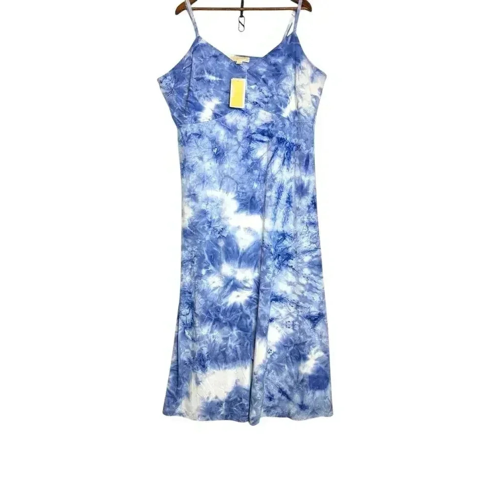 NWT Michael Michael Kors tie dye empire waist spaghetti strap‎ maxi dress…